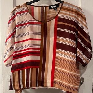 DKNY Multicolor Striped Blouse